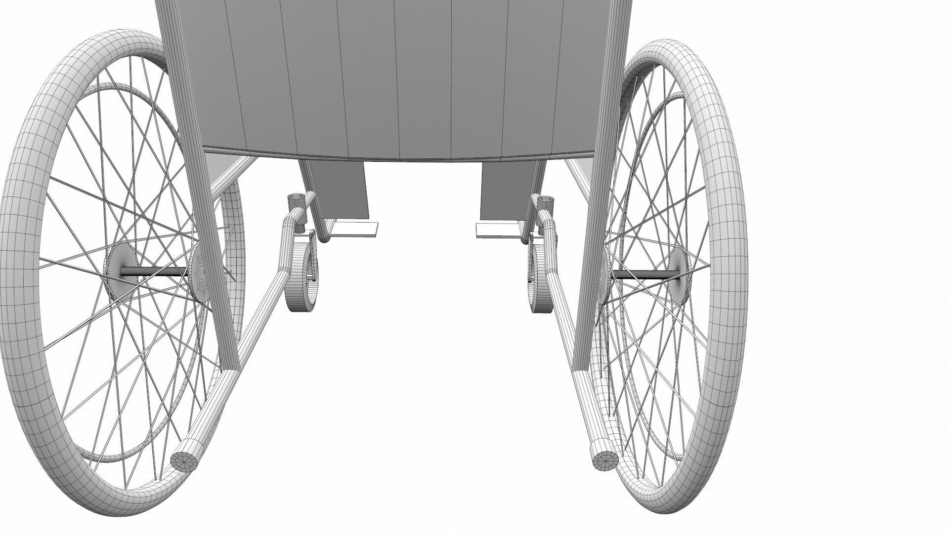 Wheelchair 1 metal 3D model_11