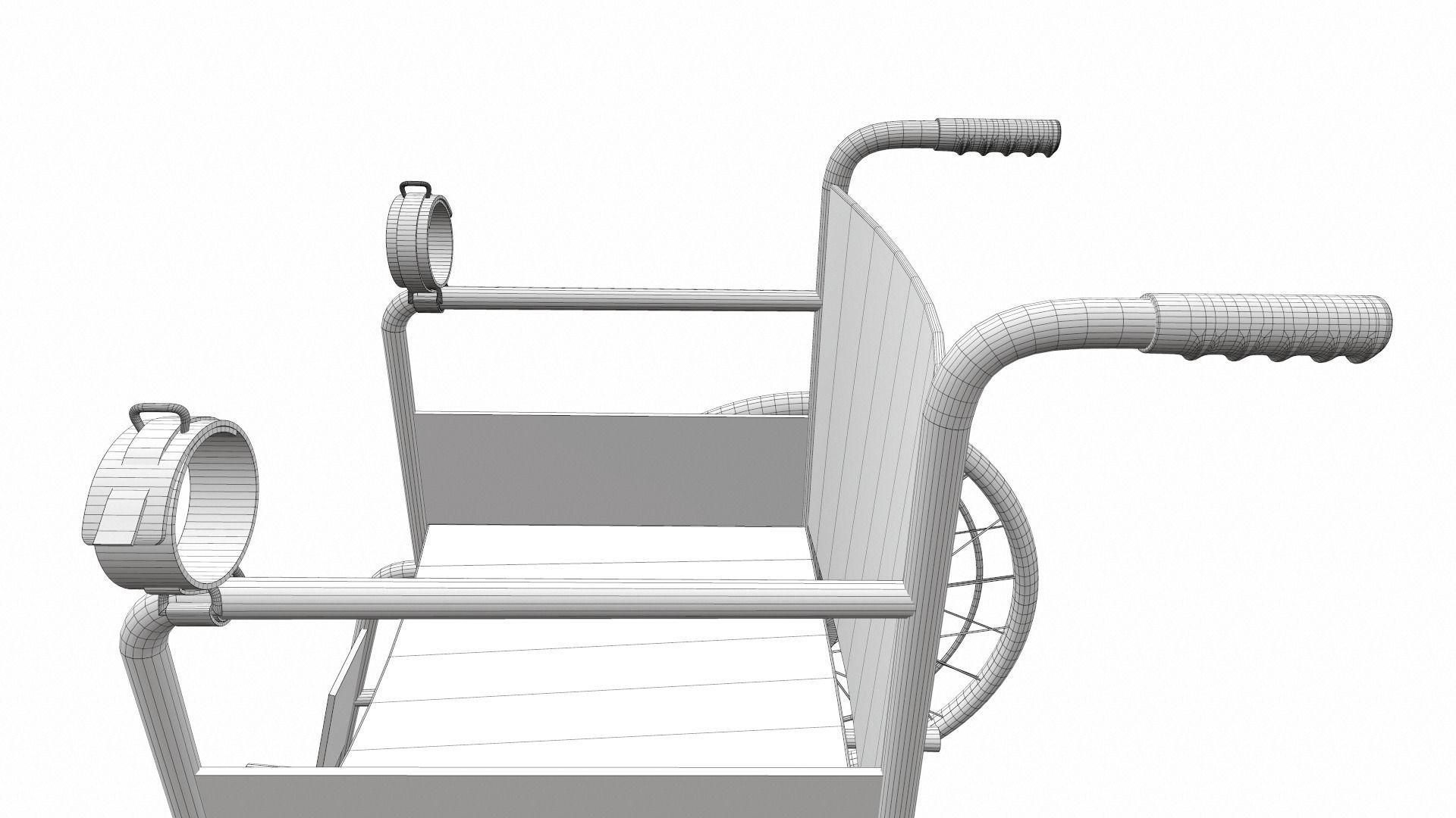 Wheelchair 1 metal 3D model_9
