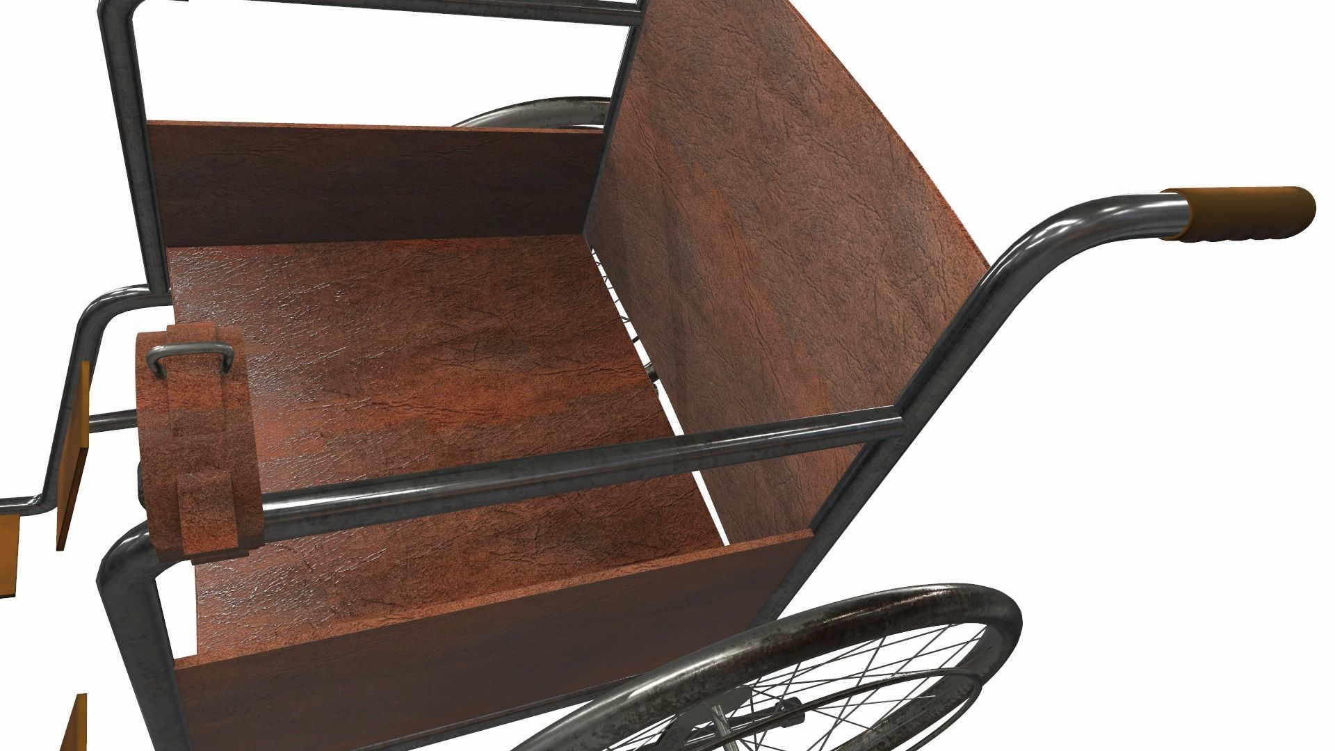 Wheelchair 1 metal 3D model_6