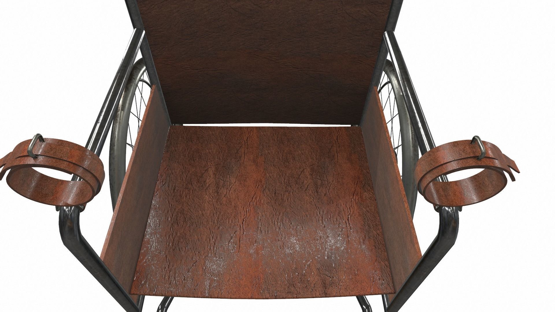 Wheelchair 1 metal 3D model_3