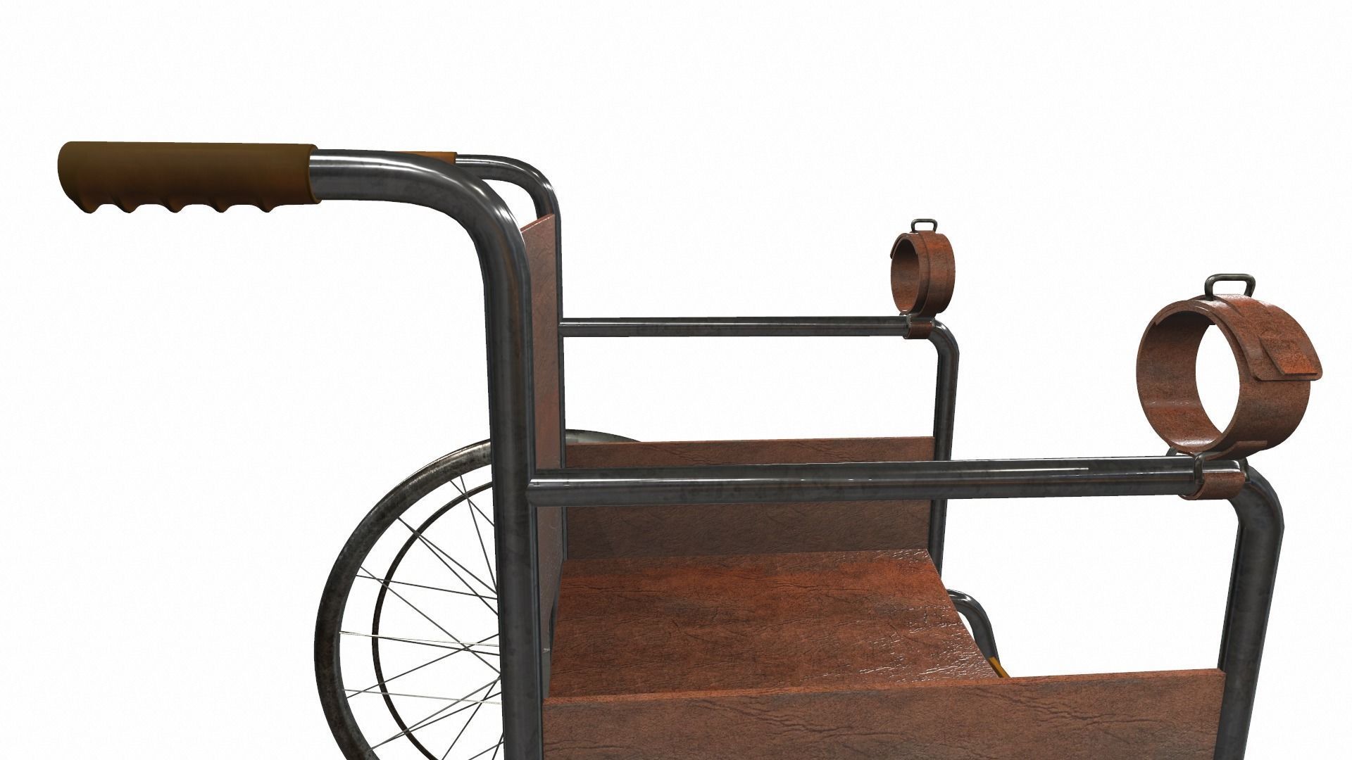 Wheelchair 1 metal 3D model_5