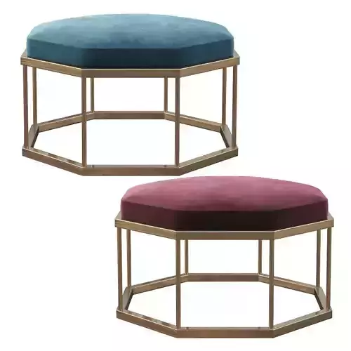 Ottoman Octagon Roar Rabit West Elm  3D model
