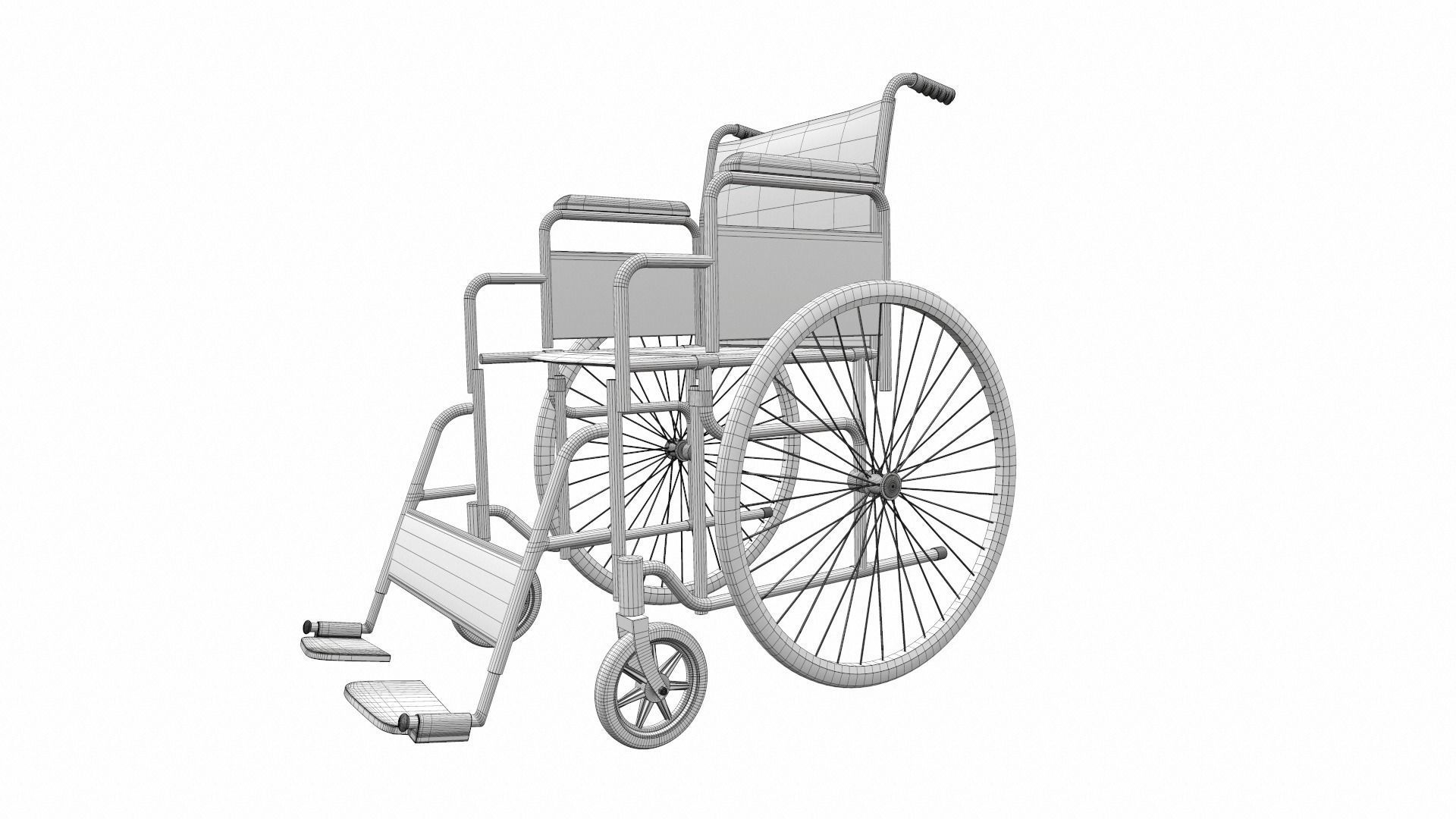 Wheelchair 2 3D model_8