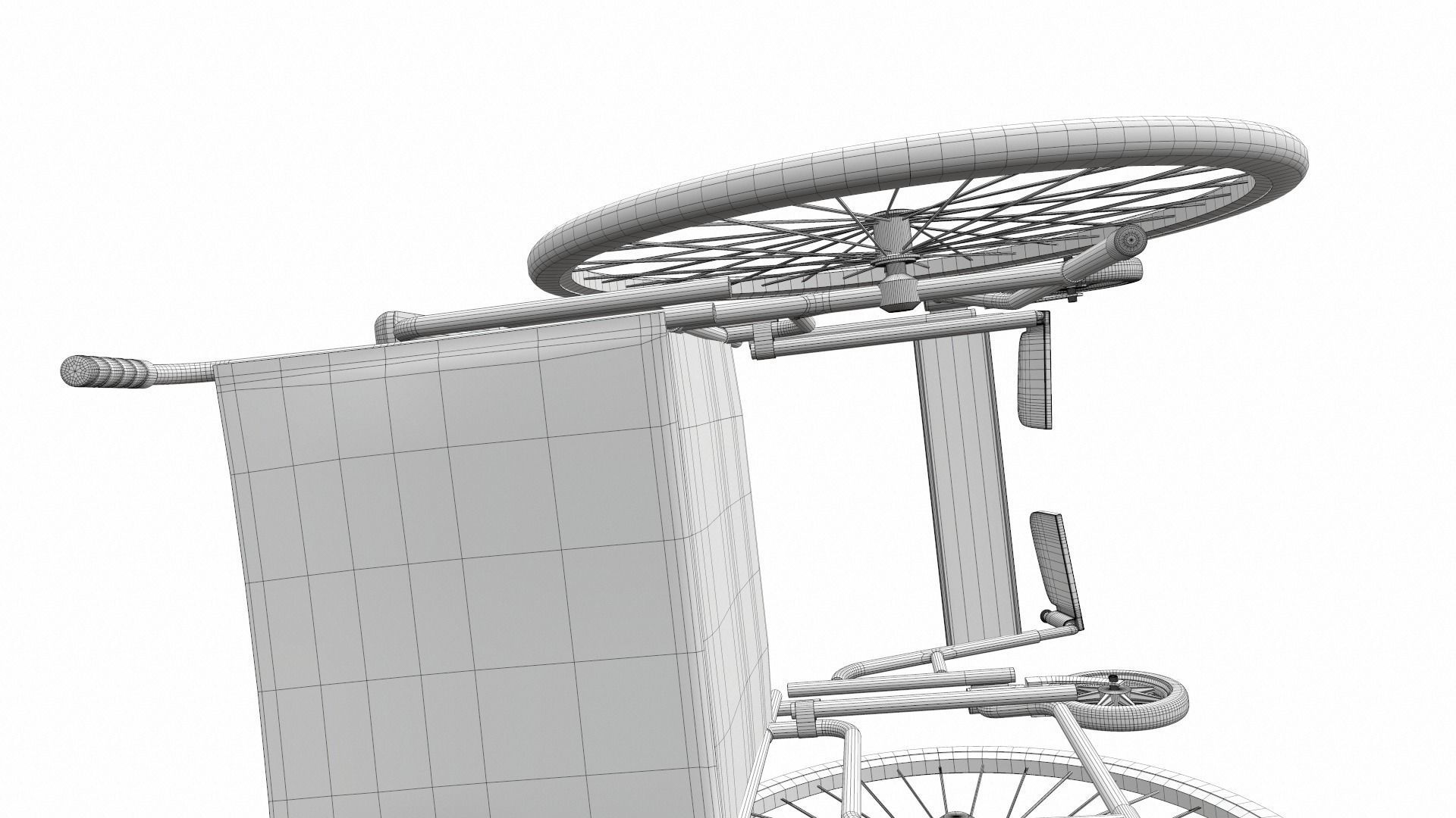 Wheelchair 2 3D model_12