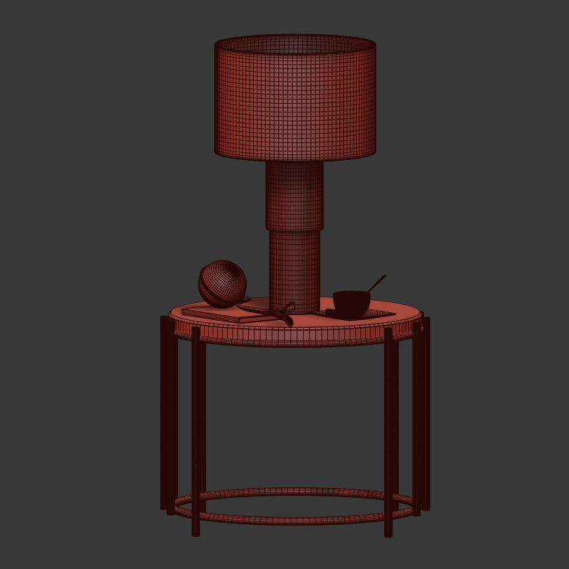 John Lewis Akani Table Lamp 3D model_4
