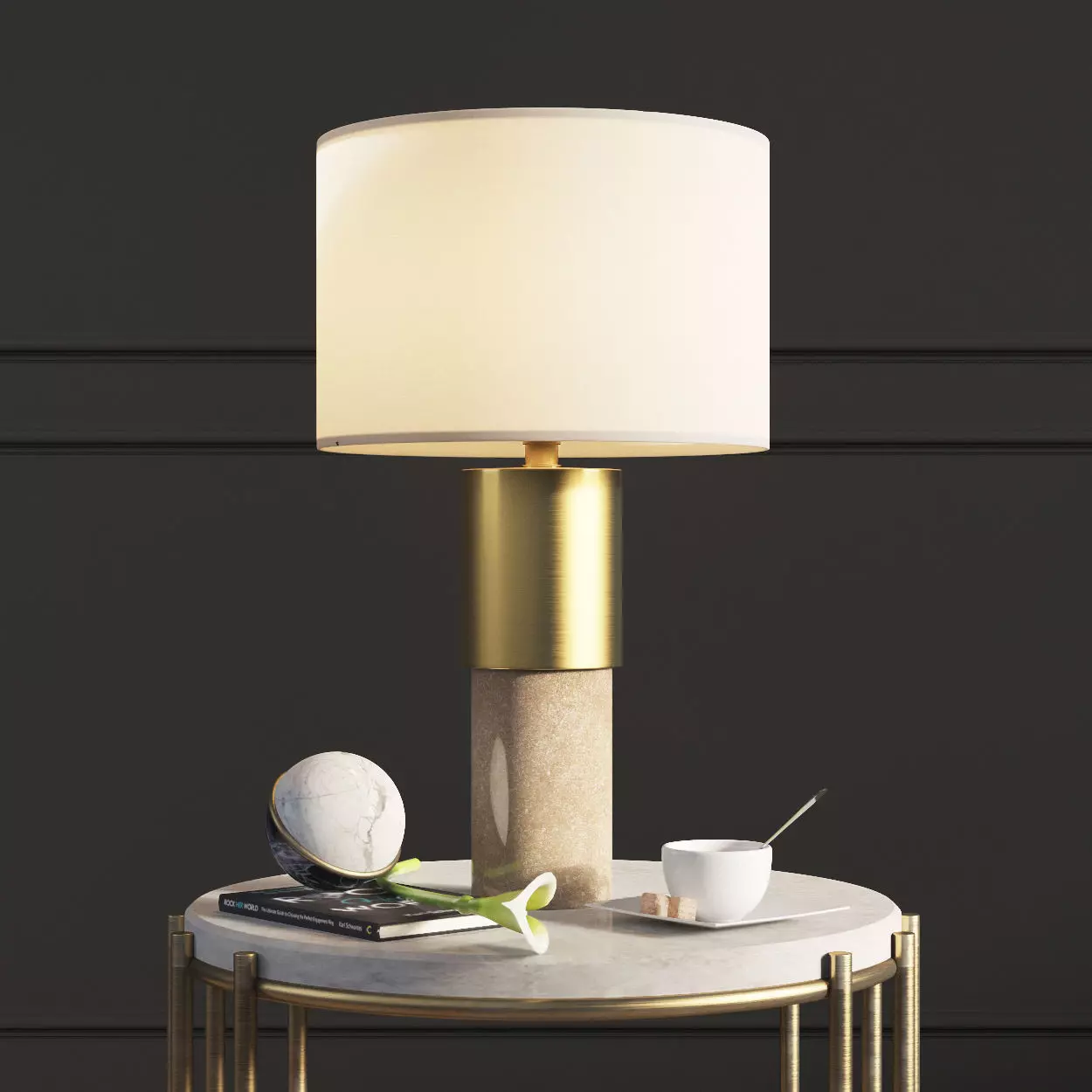 John Lewis Akani Table Lamp 3D model_0