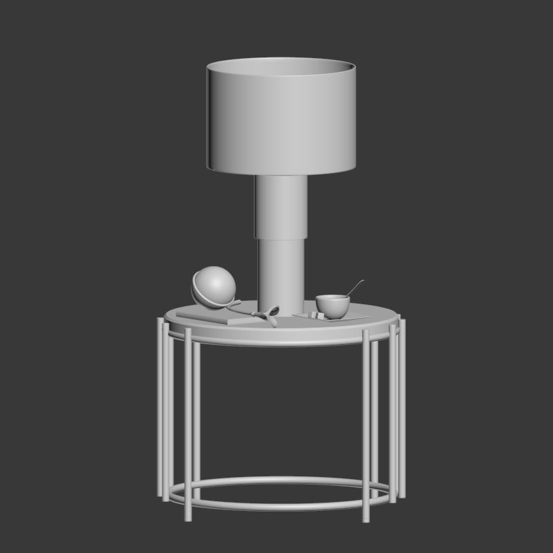 John Lewis Akani Table Lamp 3D model_1