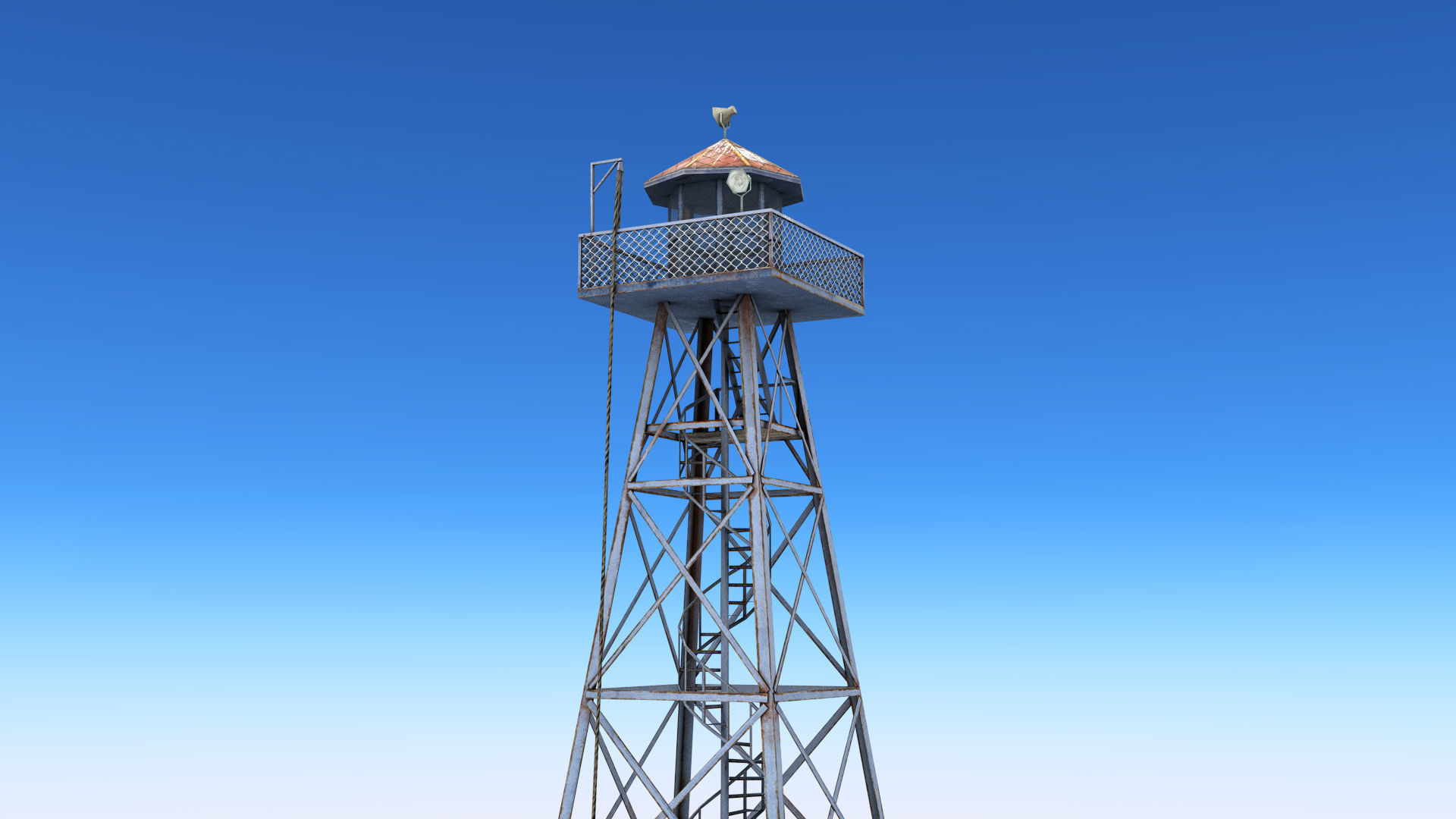 Guard Tower Low-poly 3D model_4