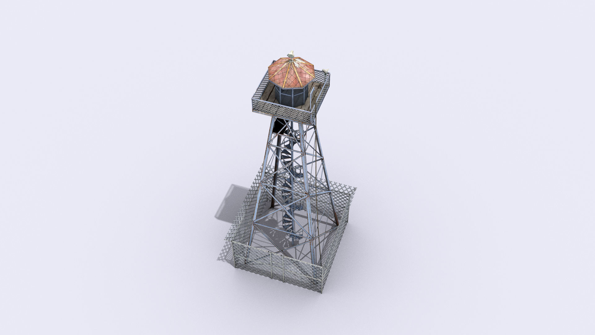 Guard Tower Low-poly 3D model_3