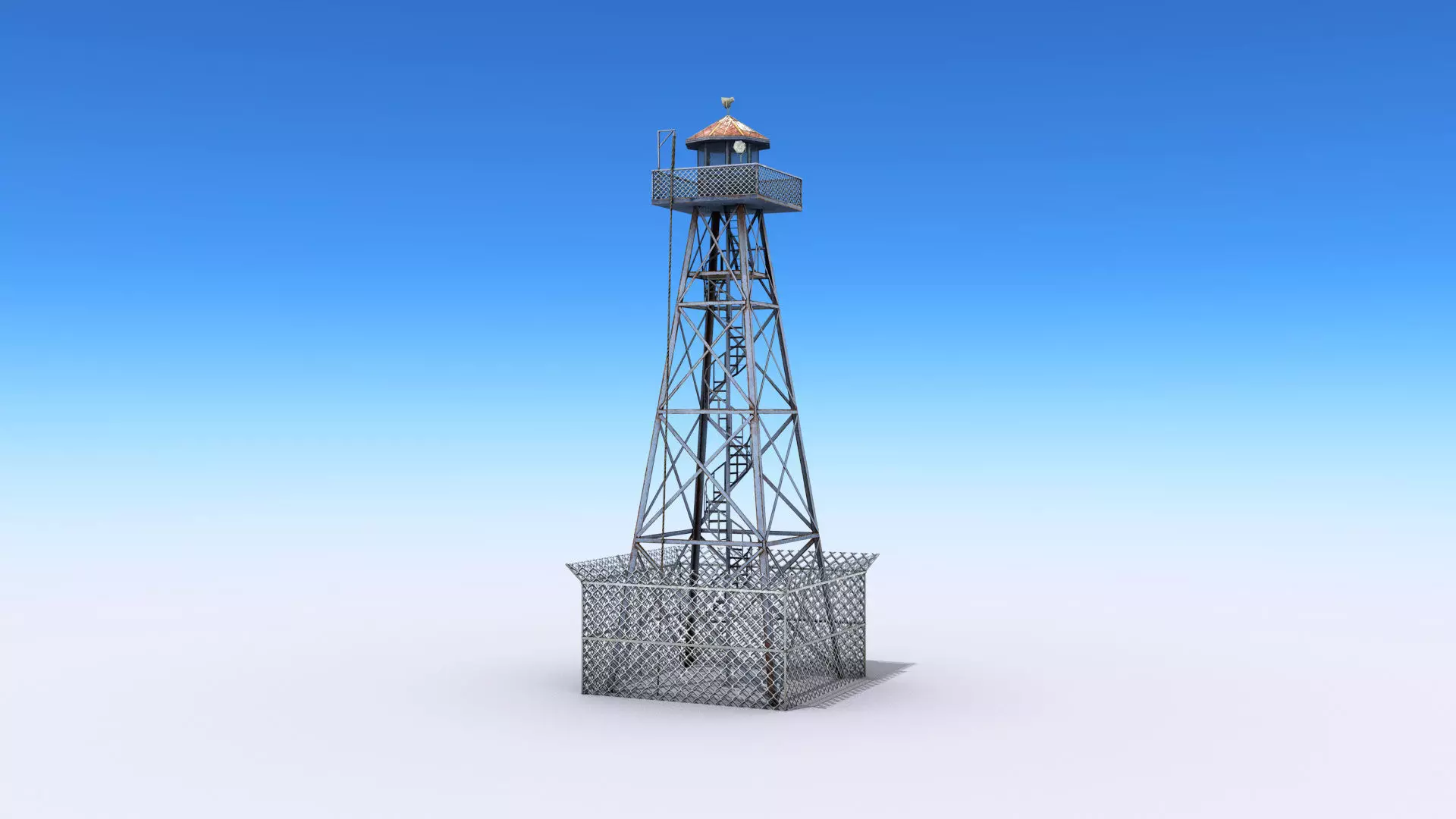 Guard Tower Low-poly 3D model_0