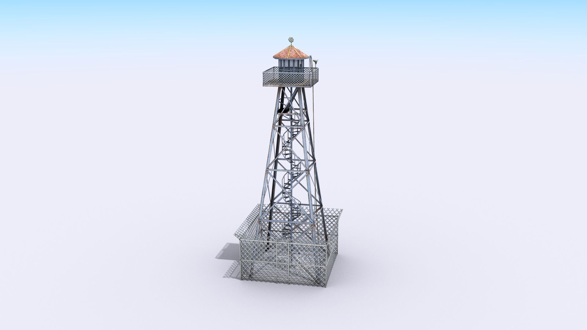 Guard Tower Low-poly 3D model_1
