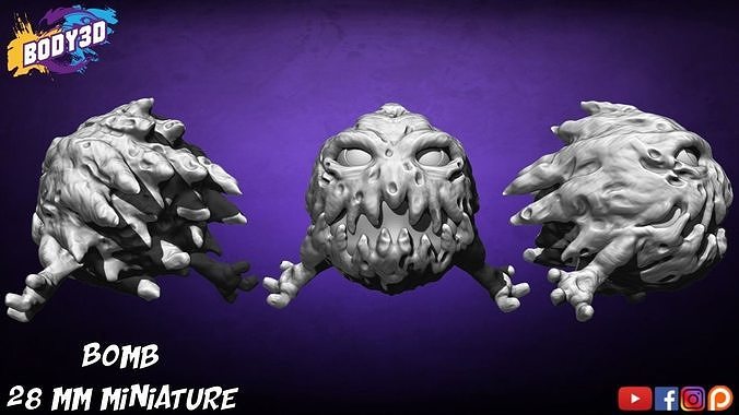 Bomb - 28 mm Free 3D print model