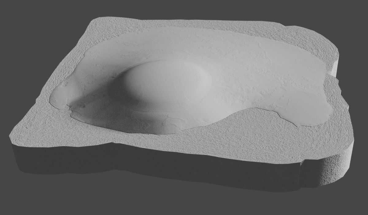 Eggs on Toast Low-poly 3D model_4