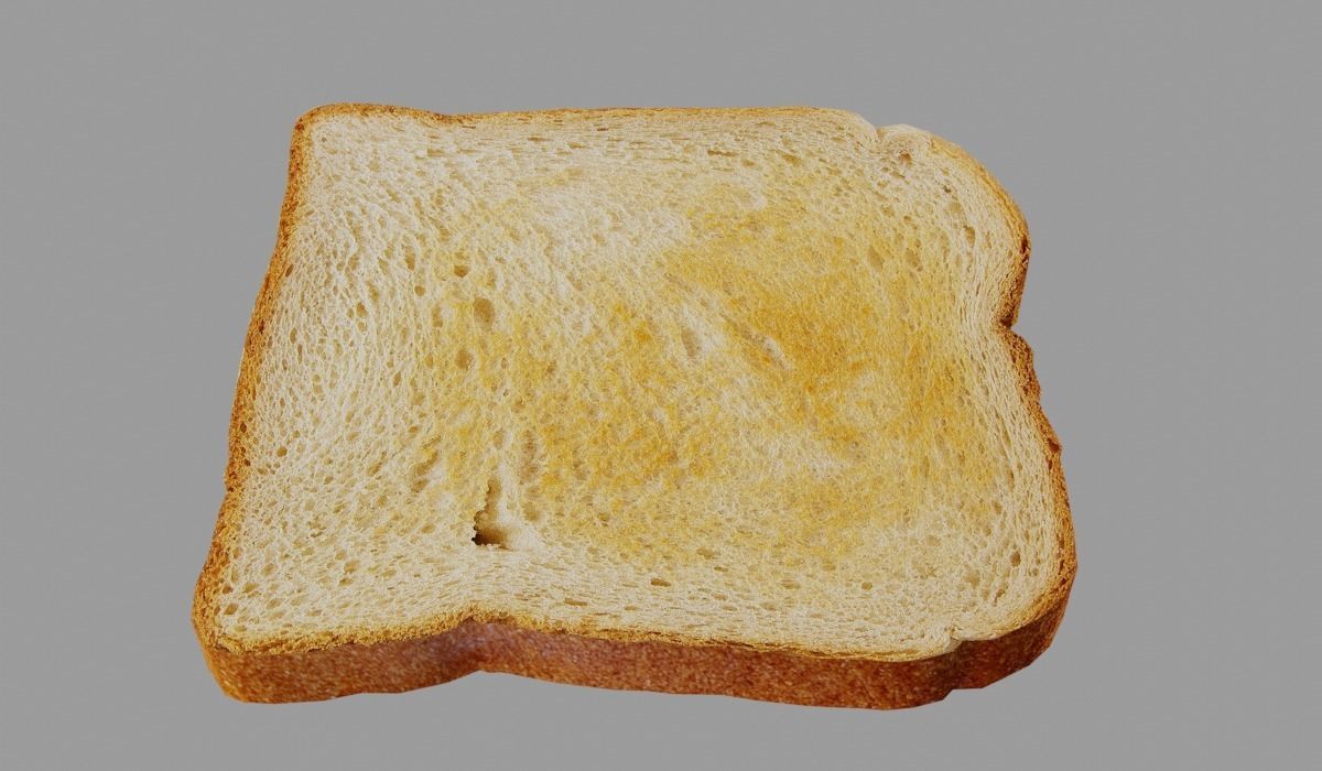 Eggs on Toast Low-poly 3D model_9