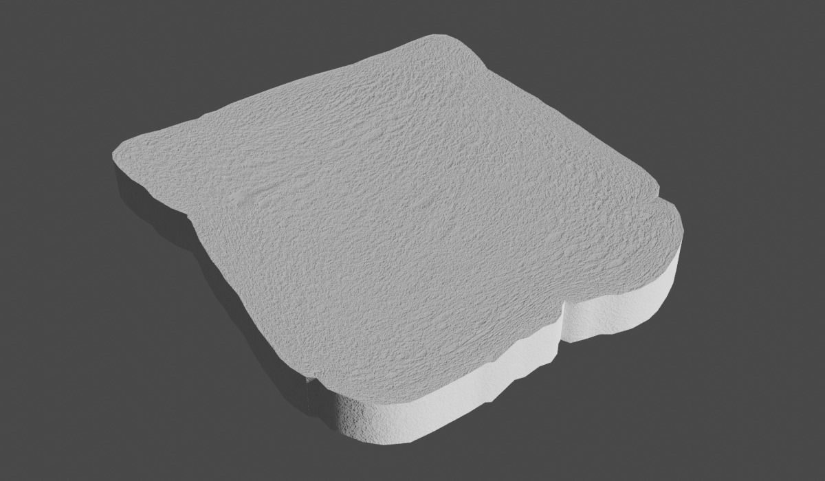 Eggs on Toast Low-poly 3D model_11