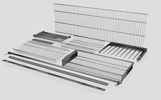  Fittings and filling for sliding wardrobes