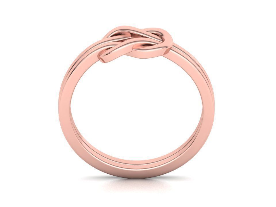 Knot Loop ring Delicate ring 3dmodel 3D print model_7