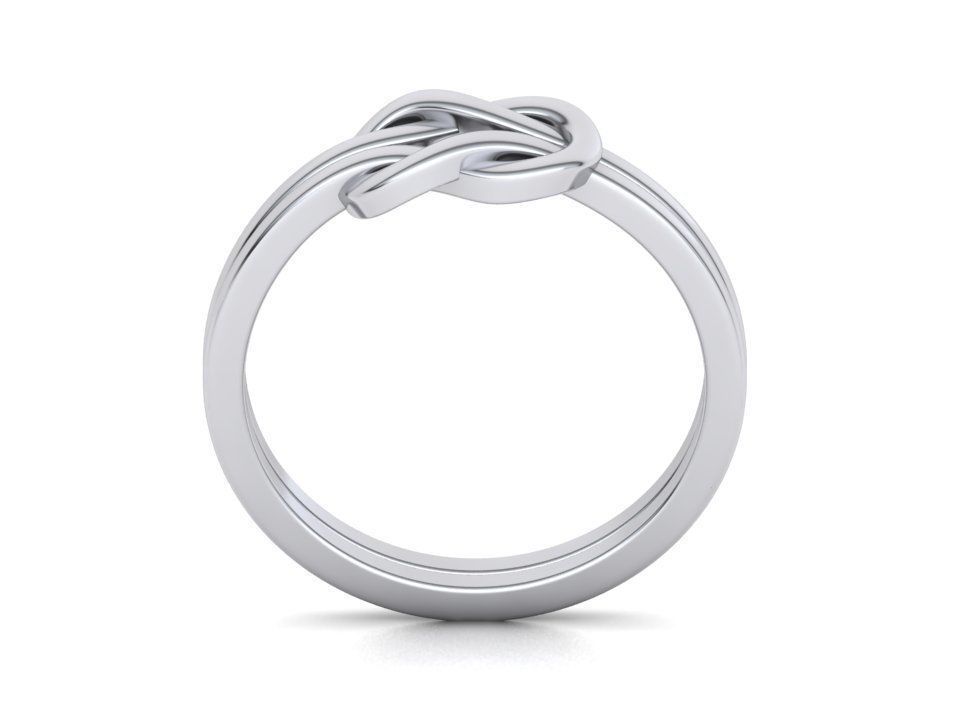 Knot Loop ring Delicate ring 3dmodel 3D print model_5