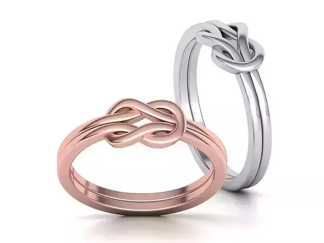 Knot Loop ring Delicate ring 3dmodel