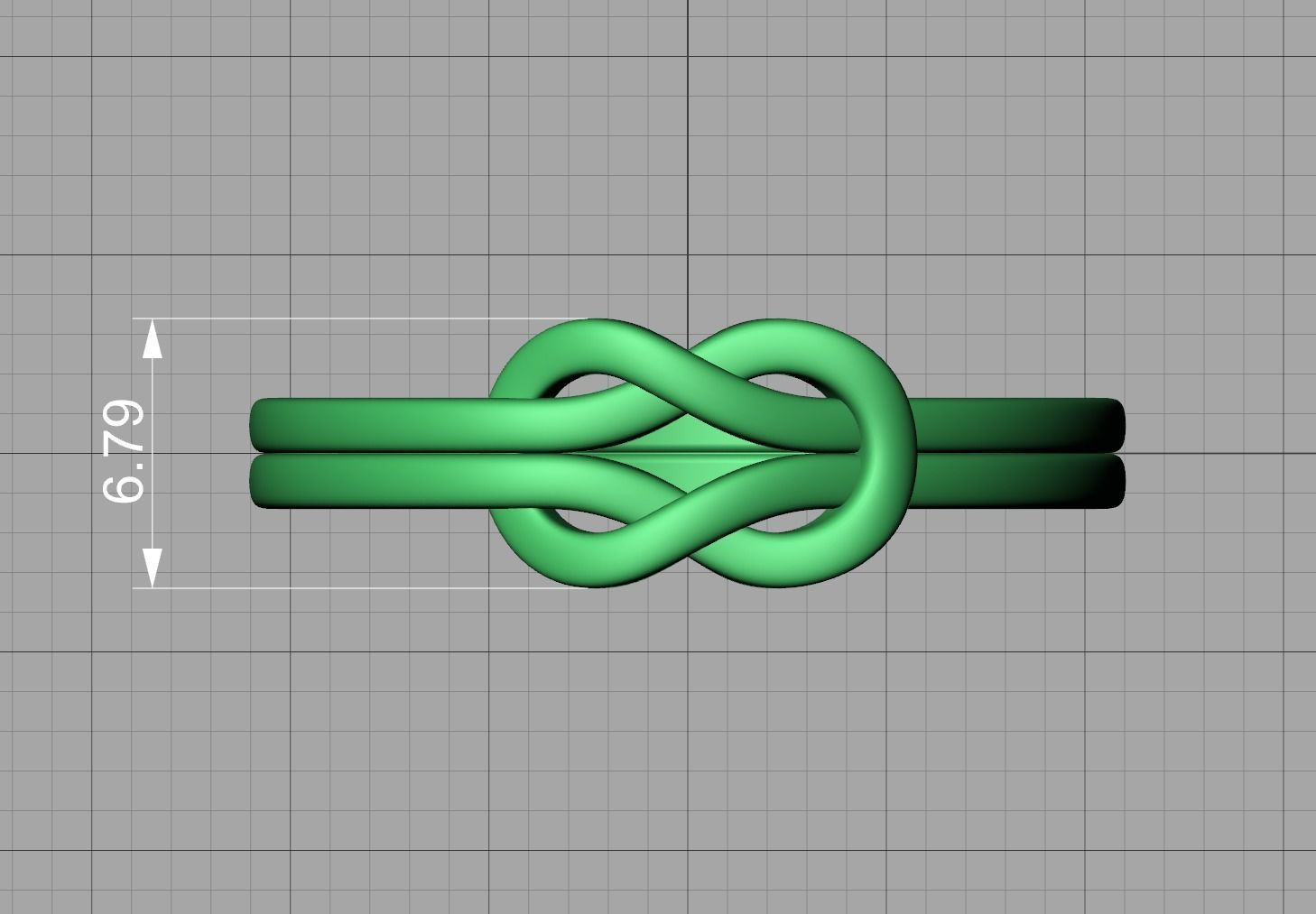 Knot Loop ring Delicate ring 3dmodel 3D print model_12