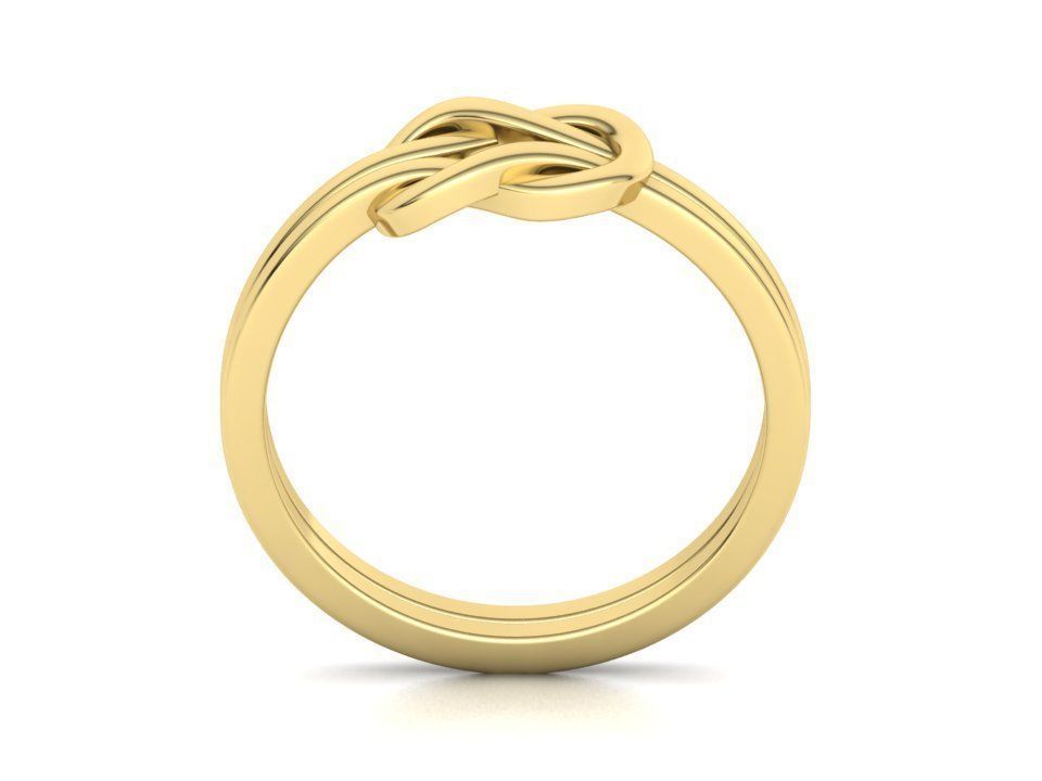 Knot Loop ring Delicate ring 3dmodel 3D print model_6