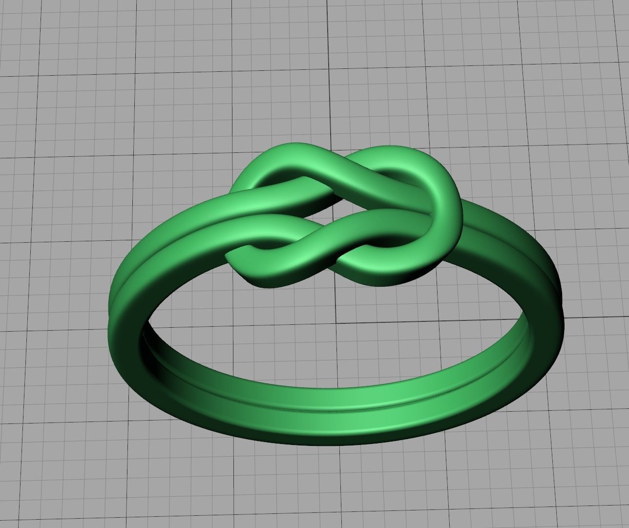 Knot Loop ring Delicate ring 3dmodel 3D print model_14