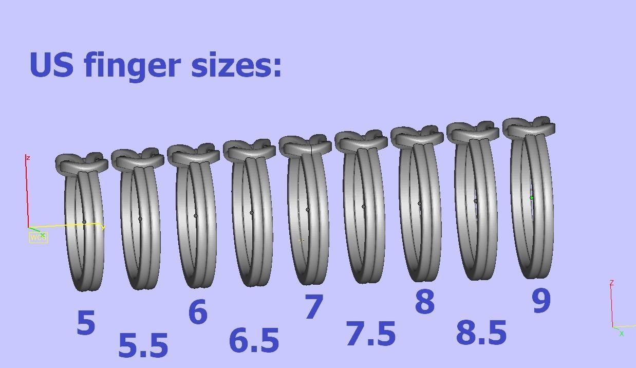 Knot Loop ring Delicate ring 3dmodel 3D print model_16