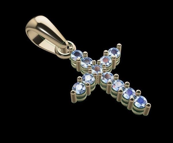 Small Diamond Cross With Bell 3D print model