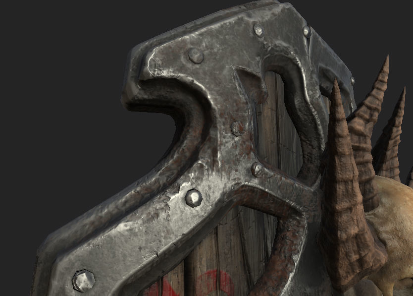 Warrior Heavy Shield Low-poly 3D model_5