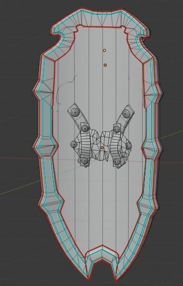 Warrior Heavy Shield Low-poly 3D model_10