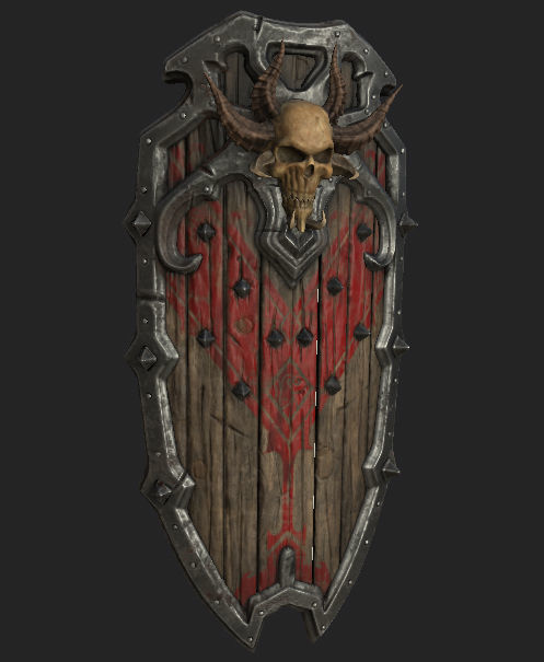 Warrior Heavy Shield Low-poly 3D model_3