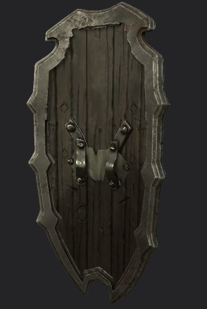 Warrior Heavy Shield Low-poly 3D model_6