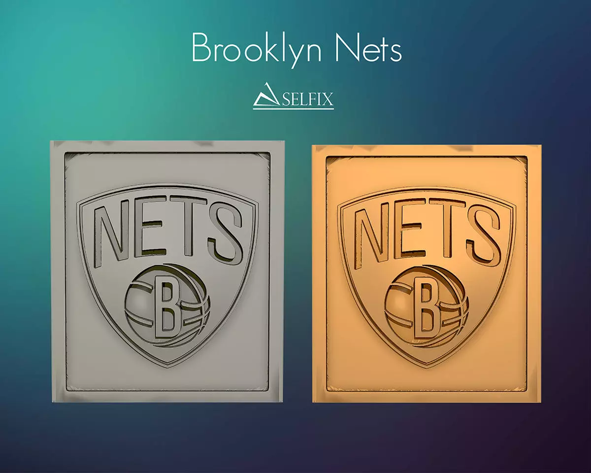 Brooklyn Nets Logo Relief 3D print model_0