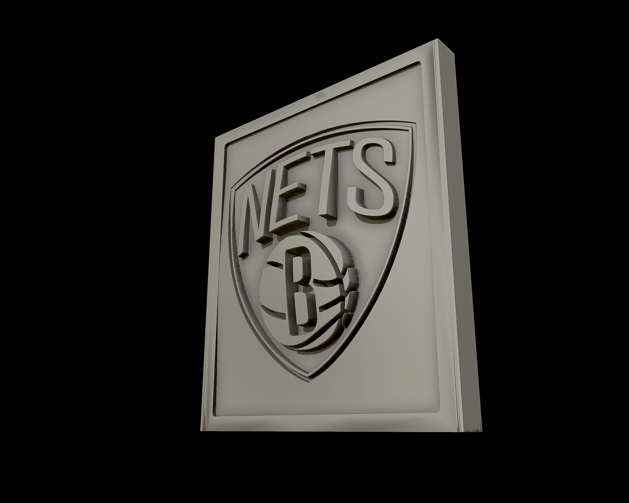 Brooklyn Nets Logo Relief 3D print model_6