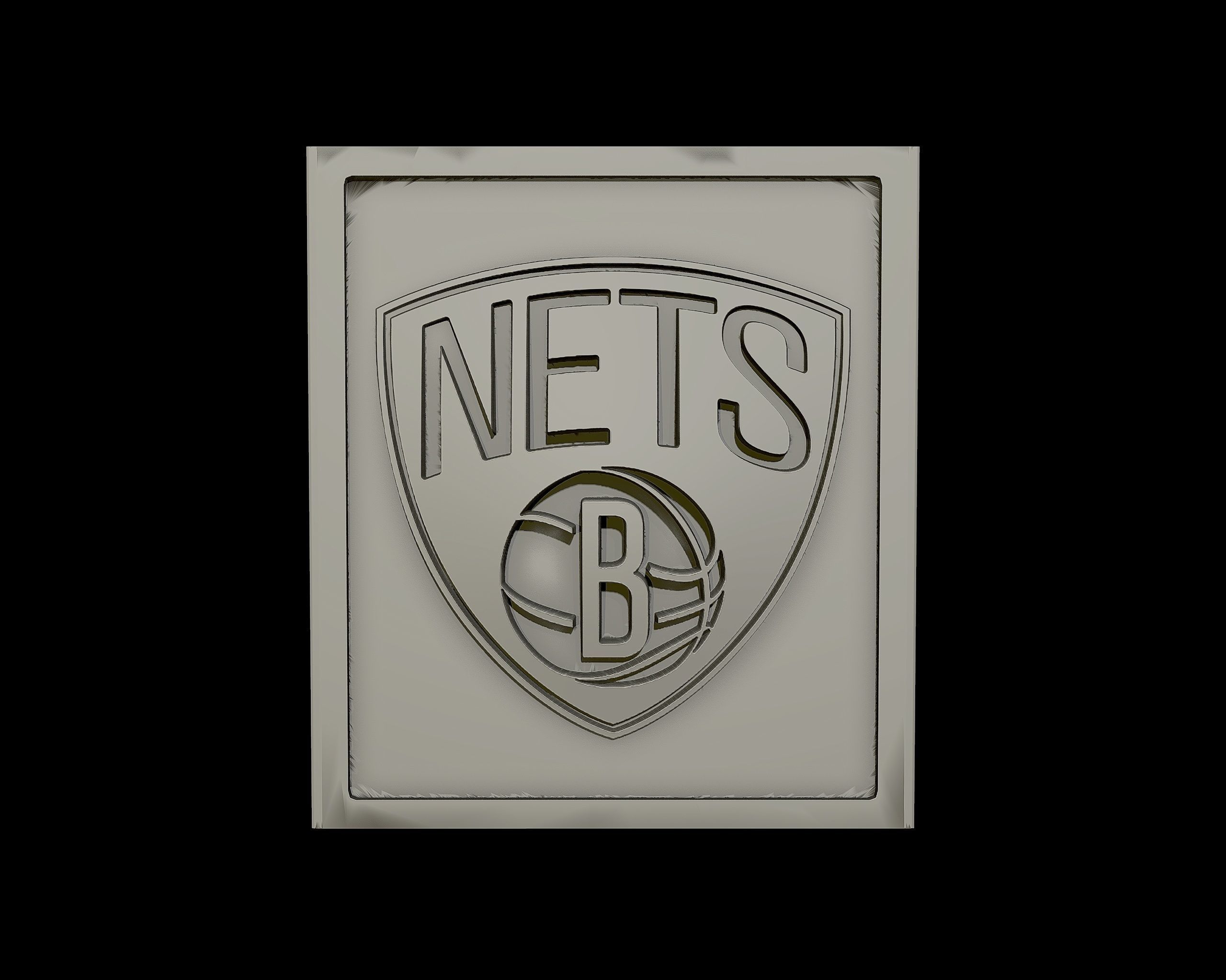 Brooklyn Nets Logo Relief 3D print model_3