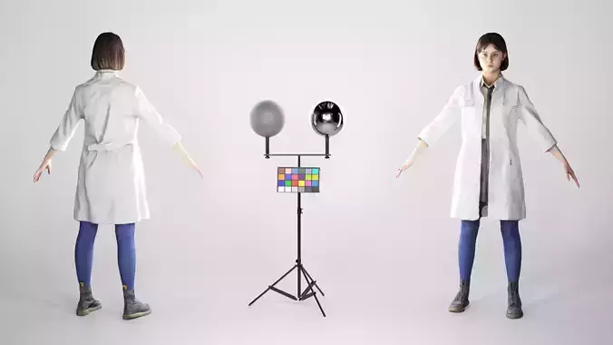 Pretty young woman in a medical gown 216