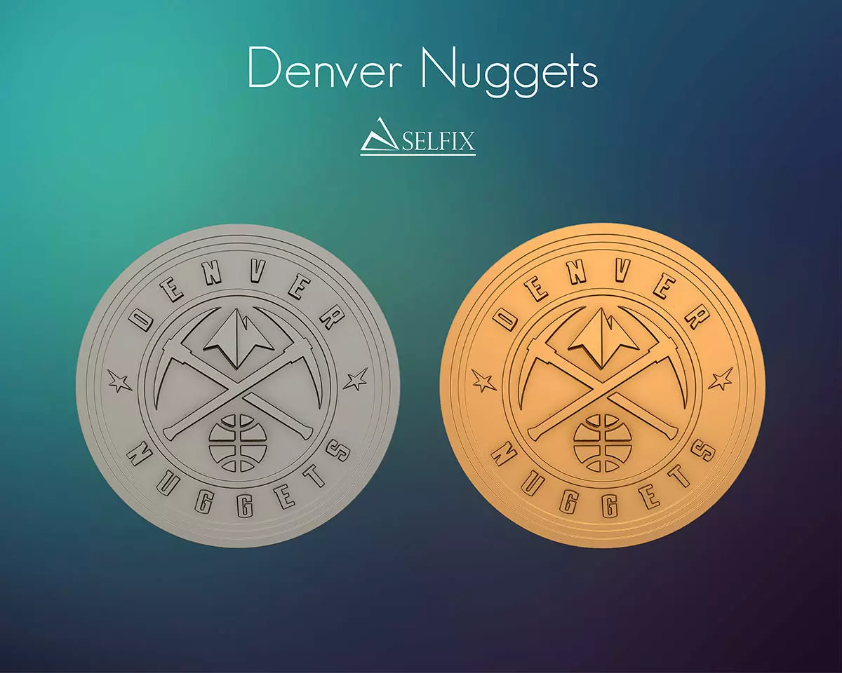 Denver Nuggets Logo Relief 3D print model
