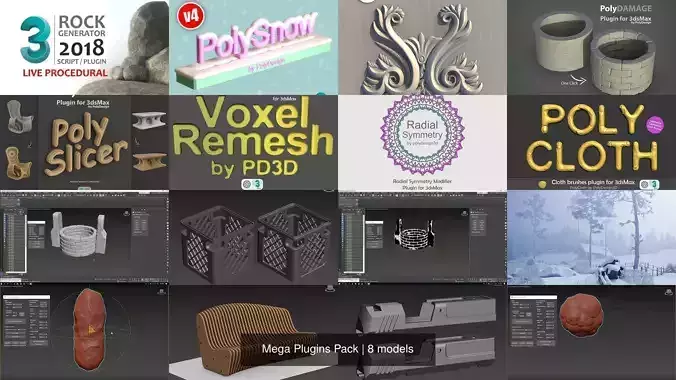 Mega Plugins Pack 3D Model Collection