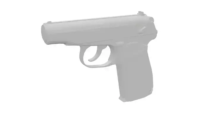 Makarov Pistol 3D Model Free low-poly 3D model
