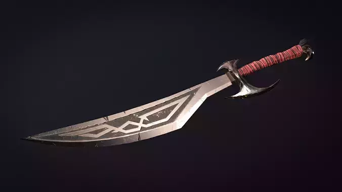 Medieval Dagger Game-ready Low-poly 3D model