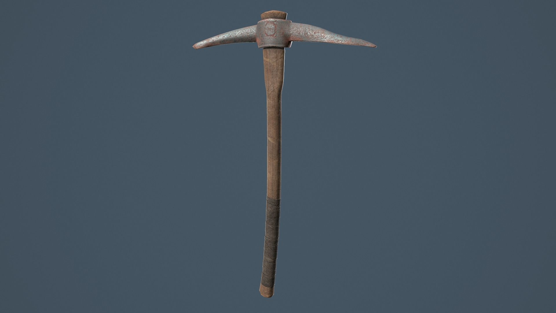 Old Rusty Pickaxe Low-poly 3D model_2