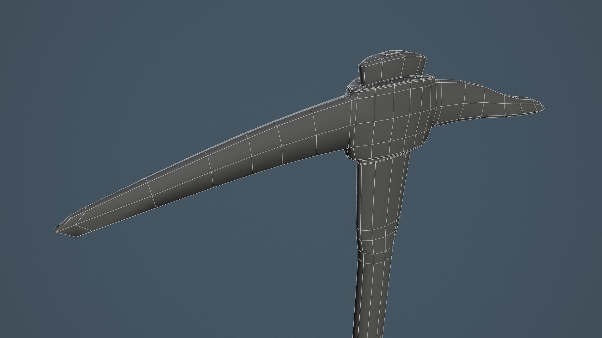 Old Rusty Pickaxe Low-poly 3D model_16