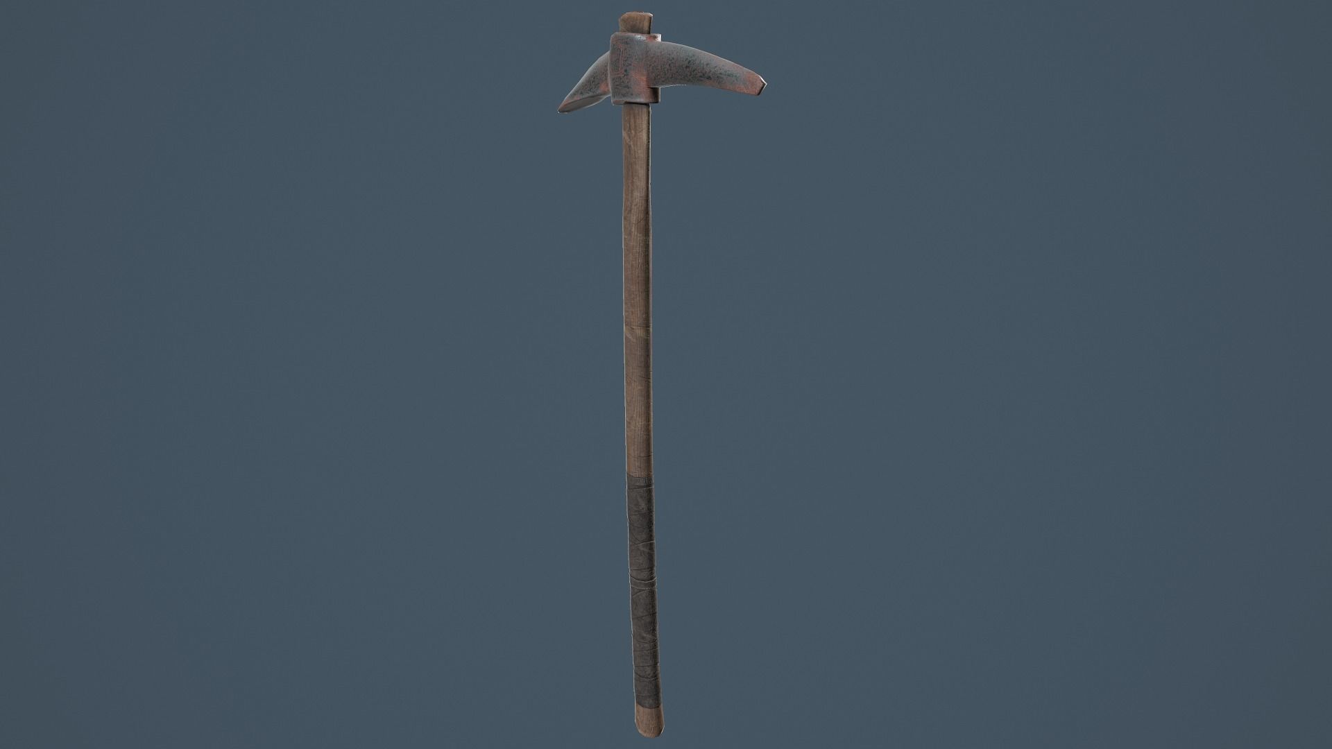 Old Rusty Pickaxe Low-poly 3D model_8