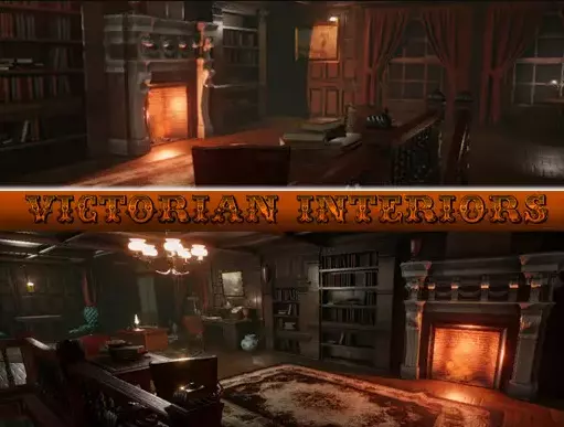 Victorian Interiors Low-poly 3D model_0