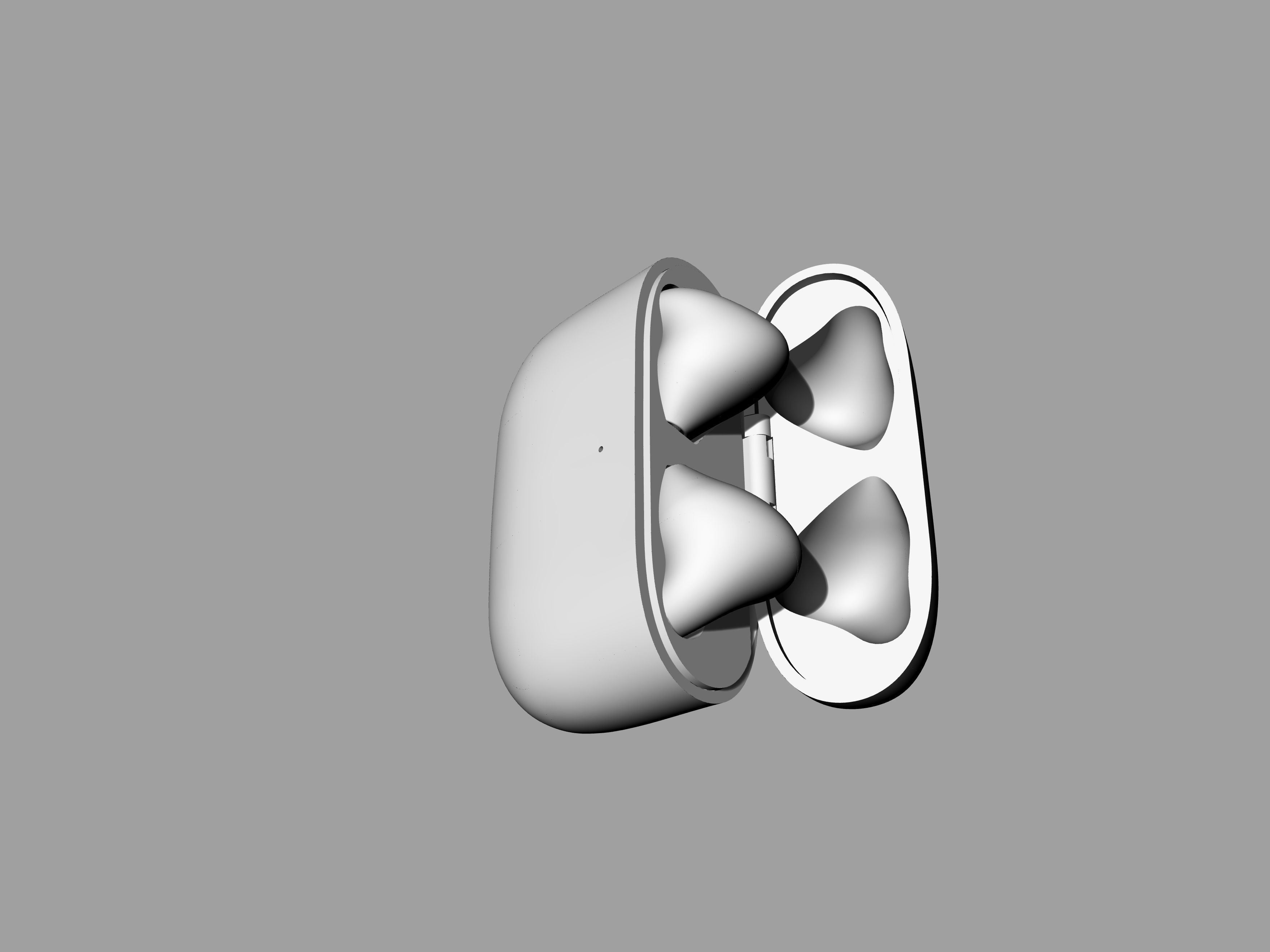 TWS Light blue Earphone Generation 3 3D print model_35