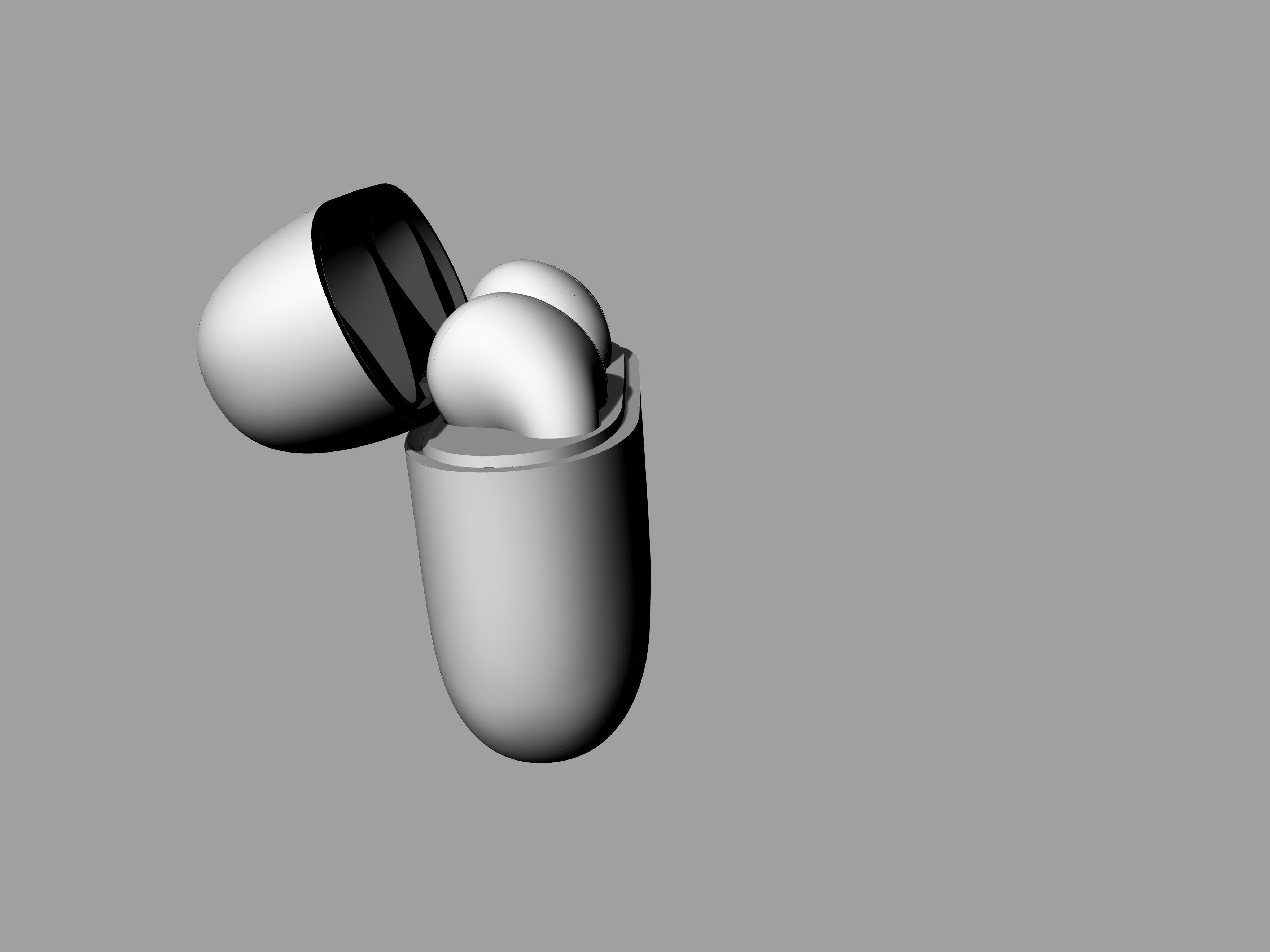 TWS Light blue Earphone Generation 3 3D print model_16