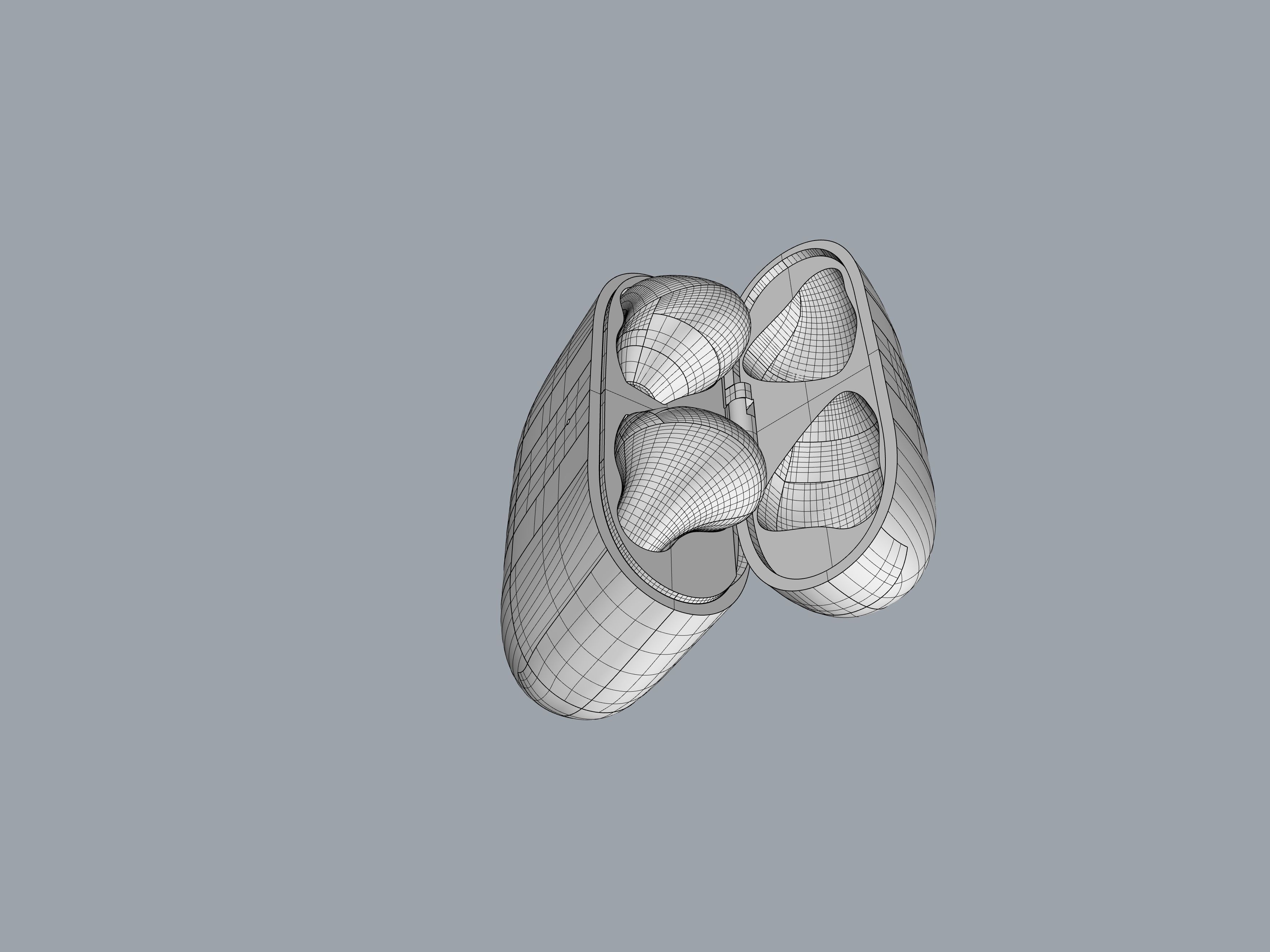 TWS Light blue Earphone Generation 3 3D print model_31