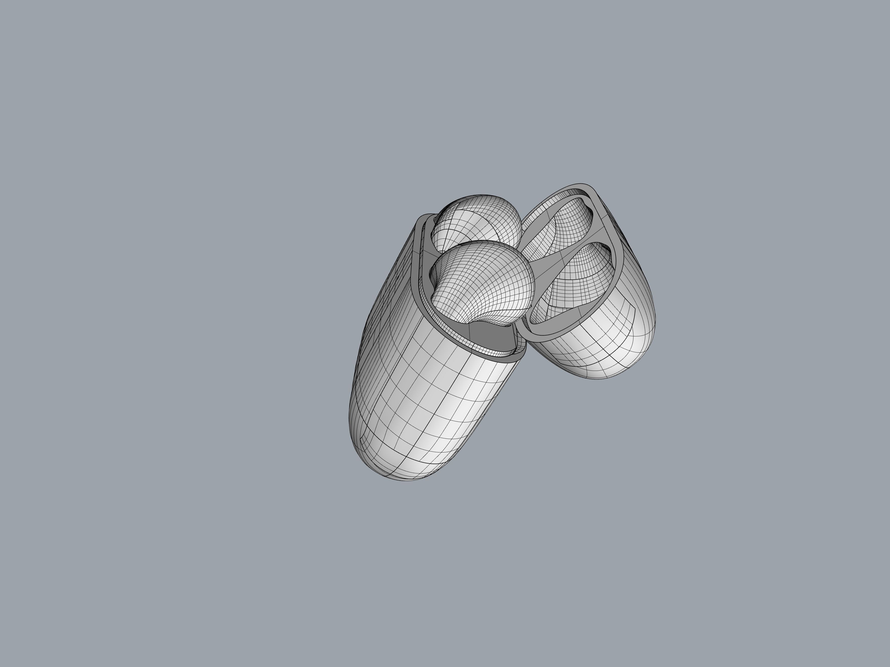 TWS Light blue Earphone Generation 3 3D print model_33