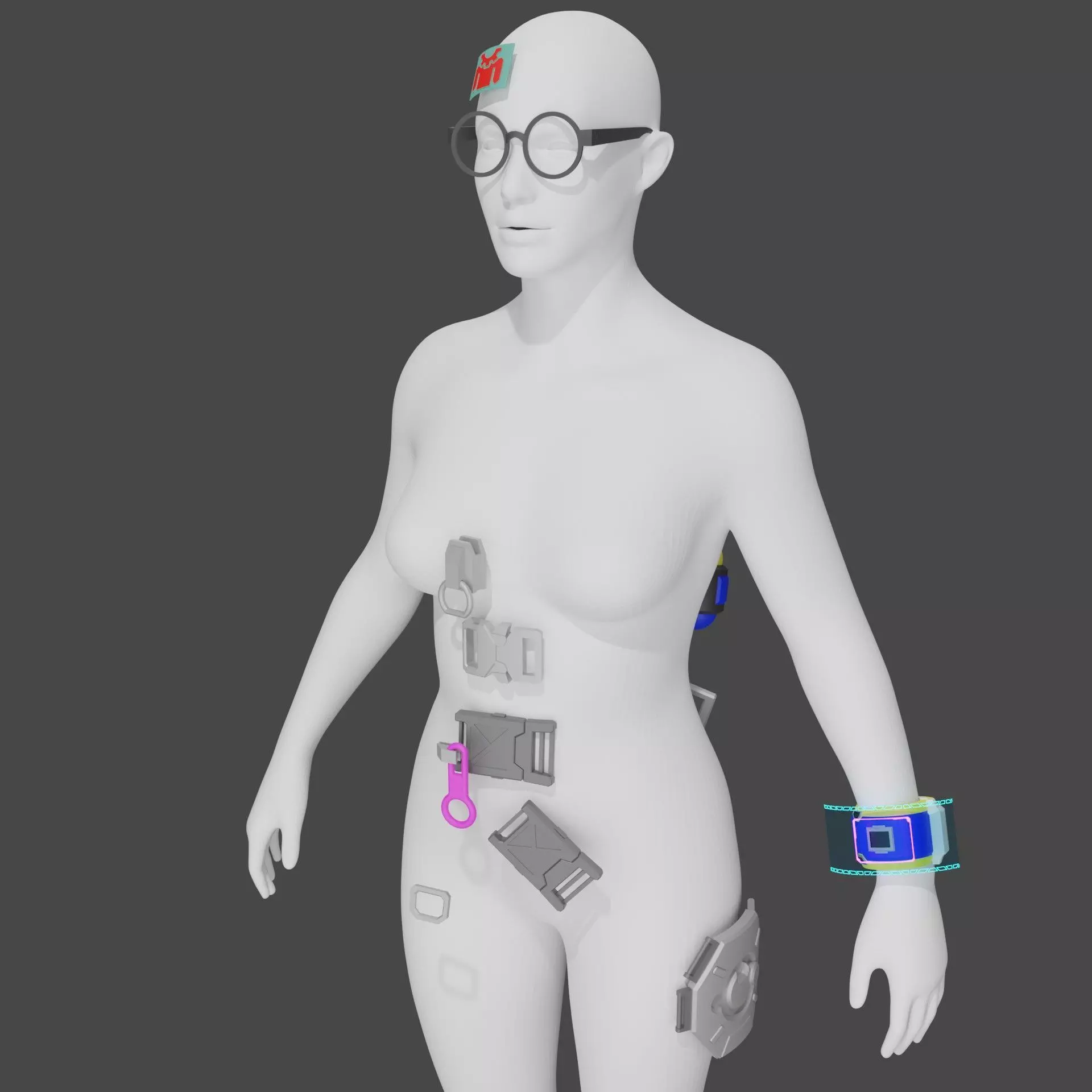 Killjoy accessories  hacker bracelet 3D print for cosplay  3D print model_0