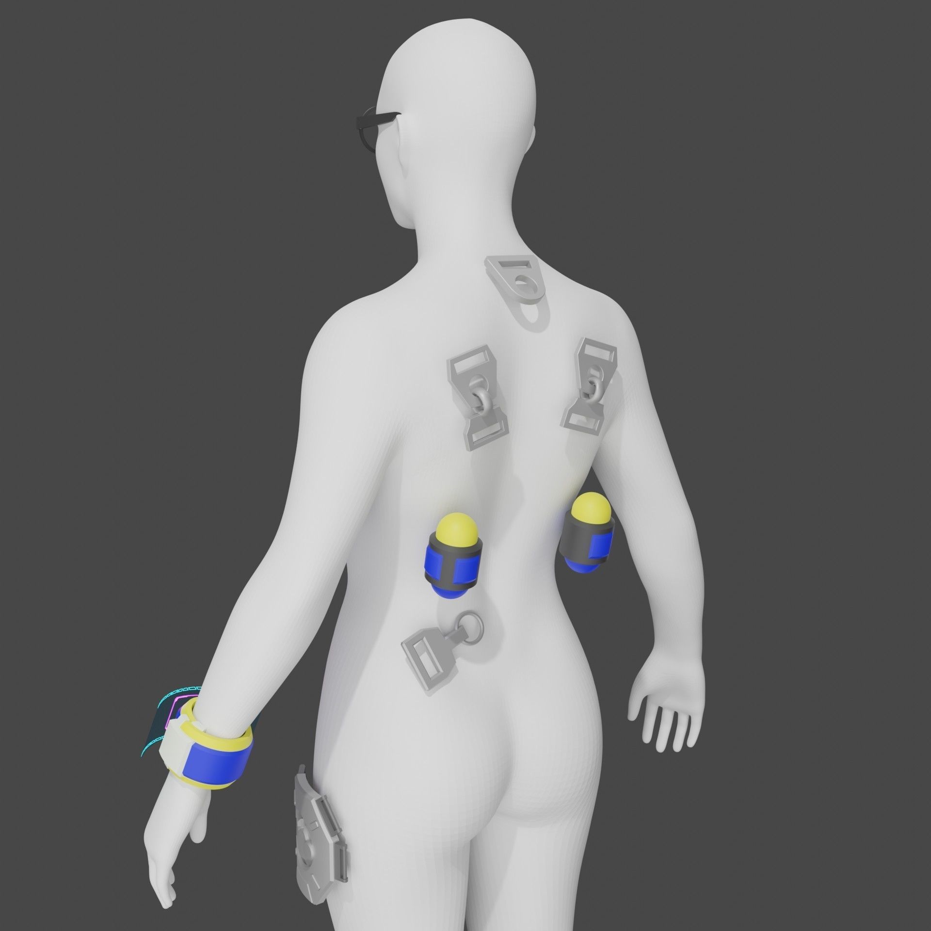 Killjoy accessories  hacker bracelet 3D print for cosplay  3D print model_1